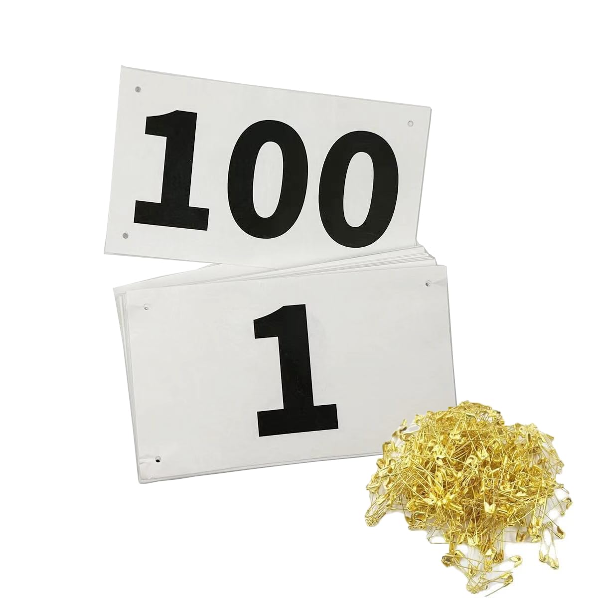 Kayiete front view of numbered bib showing high-contrast visibility
