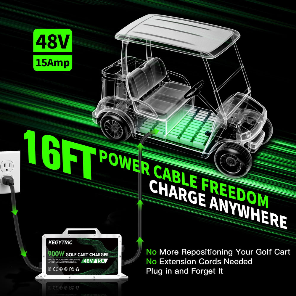 Kegytric charger held in hand to show size and portability advantage