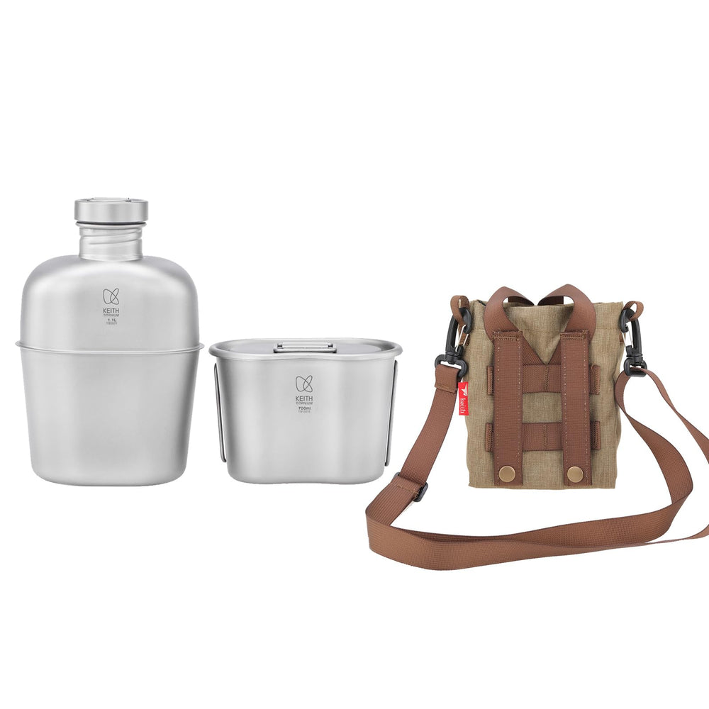 Keith Ti3060 front view showing pot and cup, lightweight transport benefit