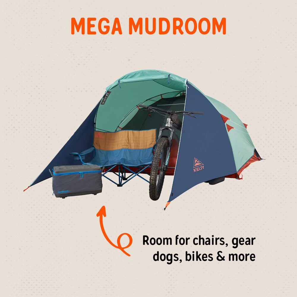 Kelty Rumpus close-up of 68D polyester floor showing durable, water-resistant material