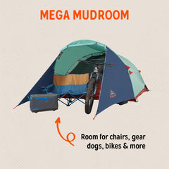Kelty Rumpus close-up of 68D polyester floor showing durable, water-resistant material