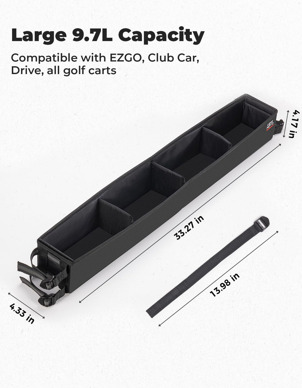 KEMIMOTO folded flat organizer illustrating compact portability benefit