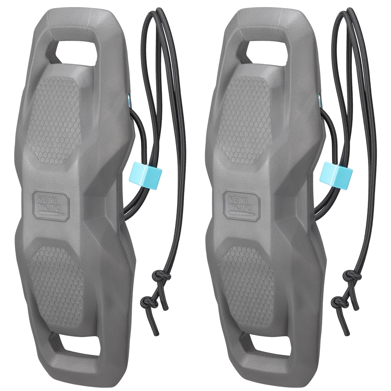 KEMIMOTO front view of both gray fenders showing full coverage and protection