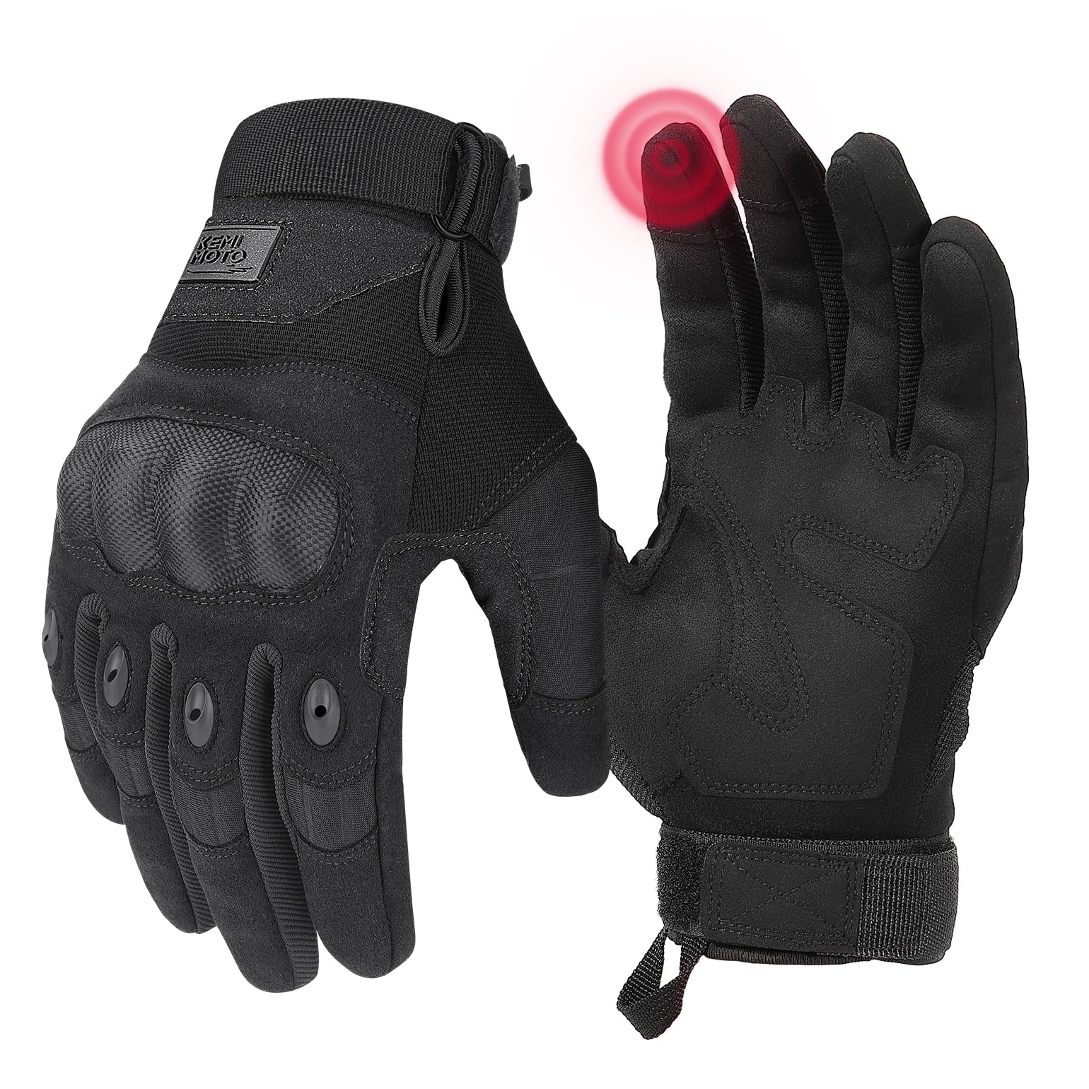 KEMIMOTO front view of gloves showing overall design and fit benefit