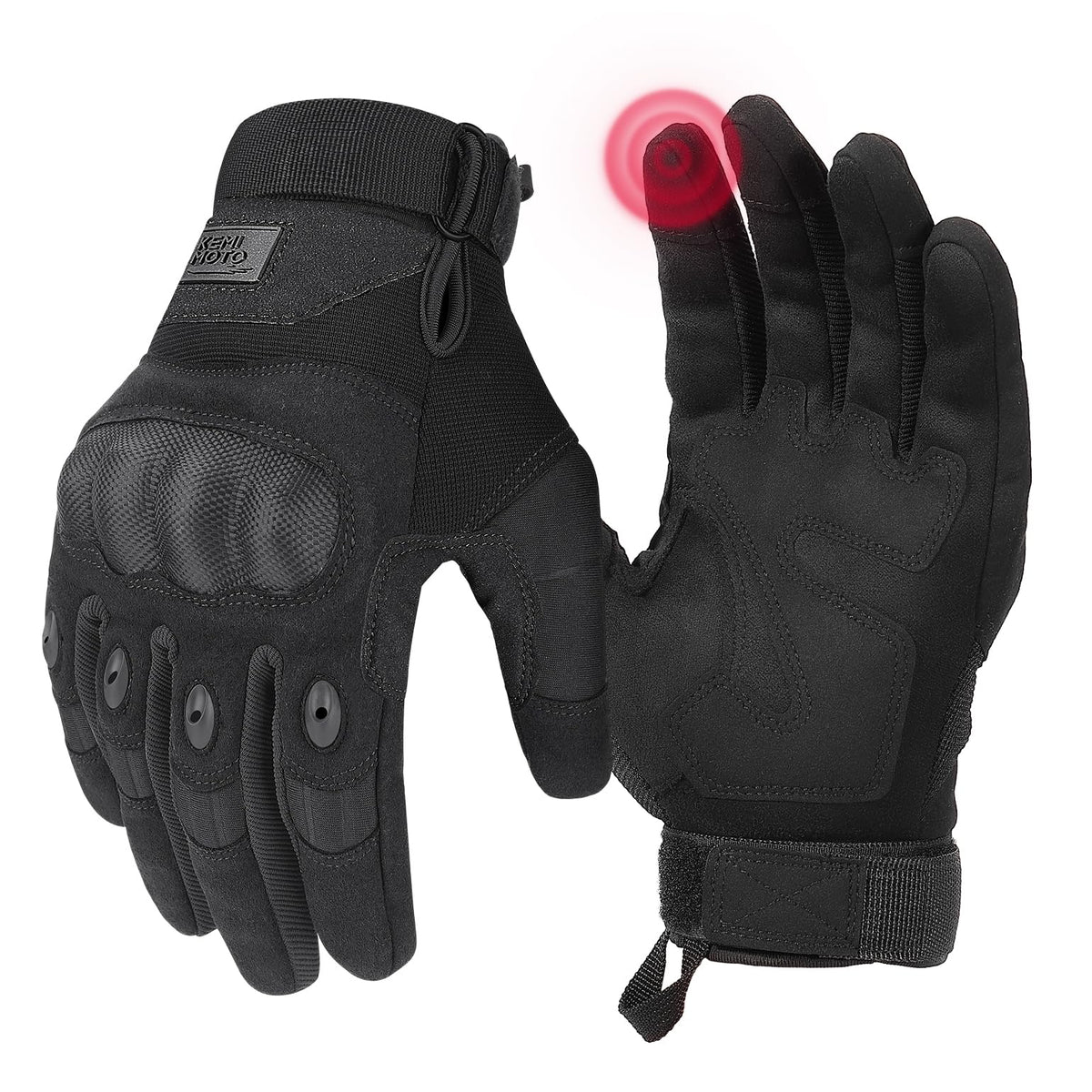 KEMIMOTO front view of gloves showing overall design and fit benefit