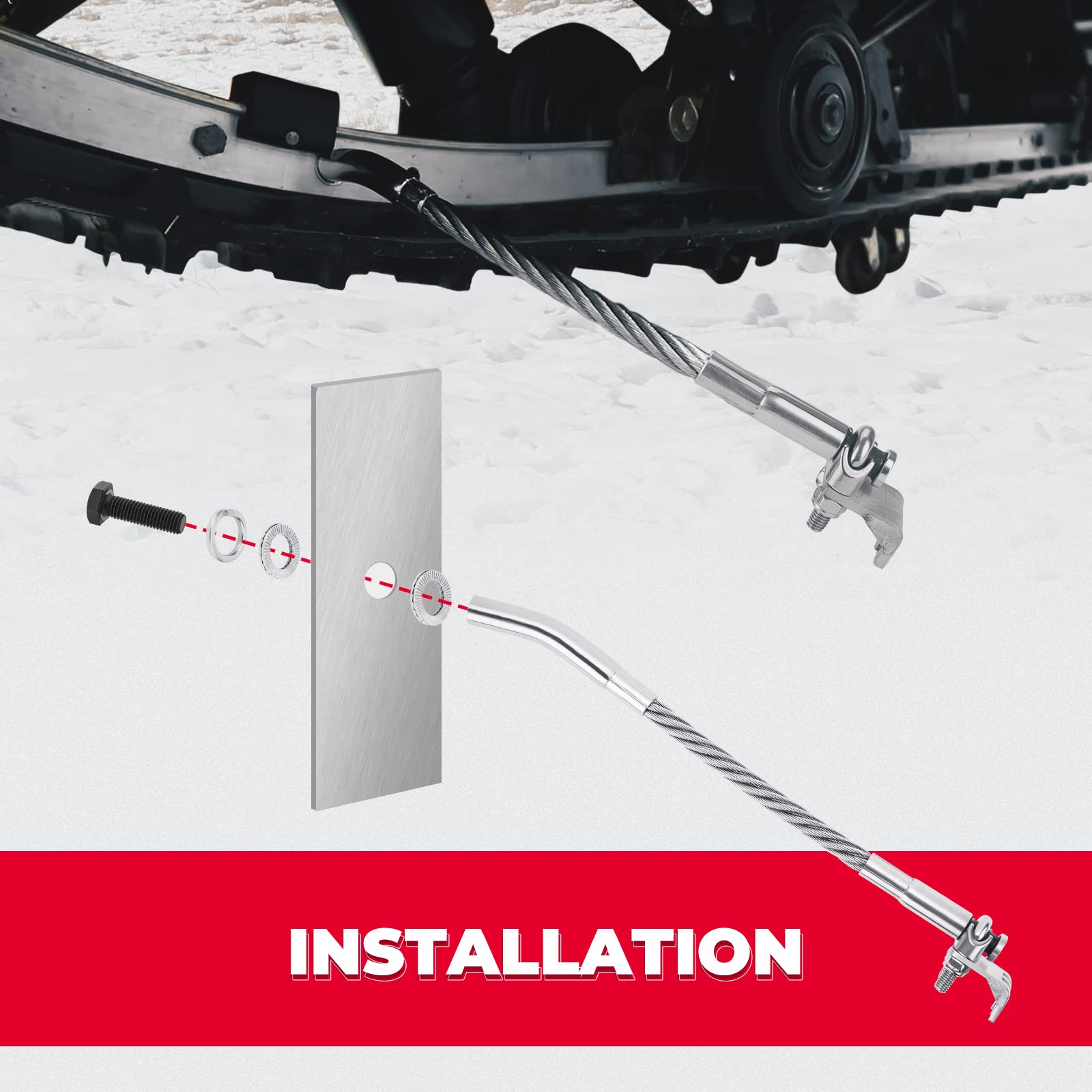 KEMIMOTO galvanized steel cable and attachment point demonstrating strong connection strength