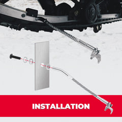 KEMIMOTO galvanized steel cable and attachment point demonstrating strong connection strength