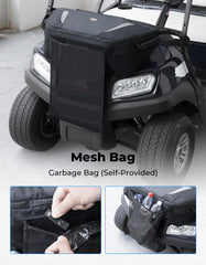 KEMIMOTO mesh pocket holding snacks and golf balls showing organization benefit easy access