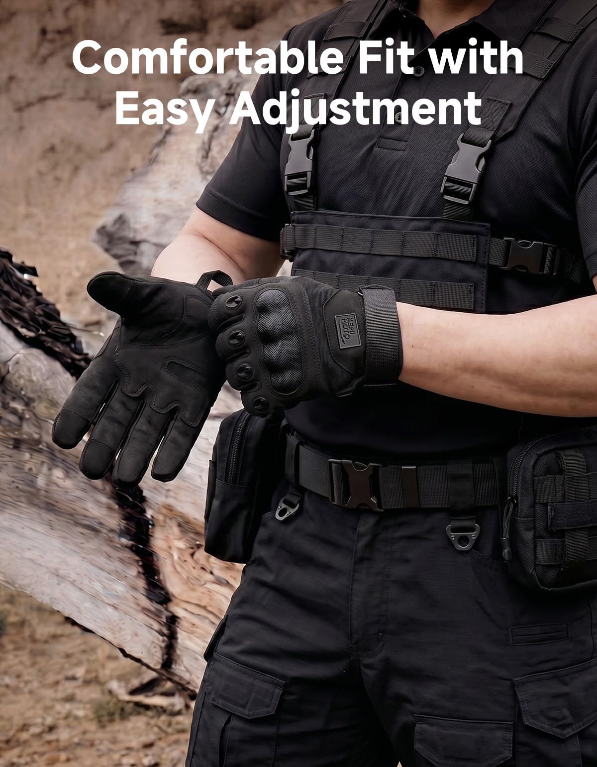 KEMIMOTO gloves worn by rider illustrating control and protection on motorcycle
