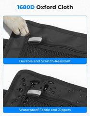 KEMIMOTO adjustable straps and attachment points securing bag tightly to roof