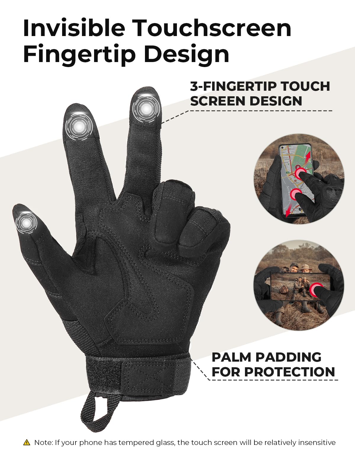 KEMIMOTO padded palm detail highlighting grip and shock absorption