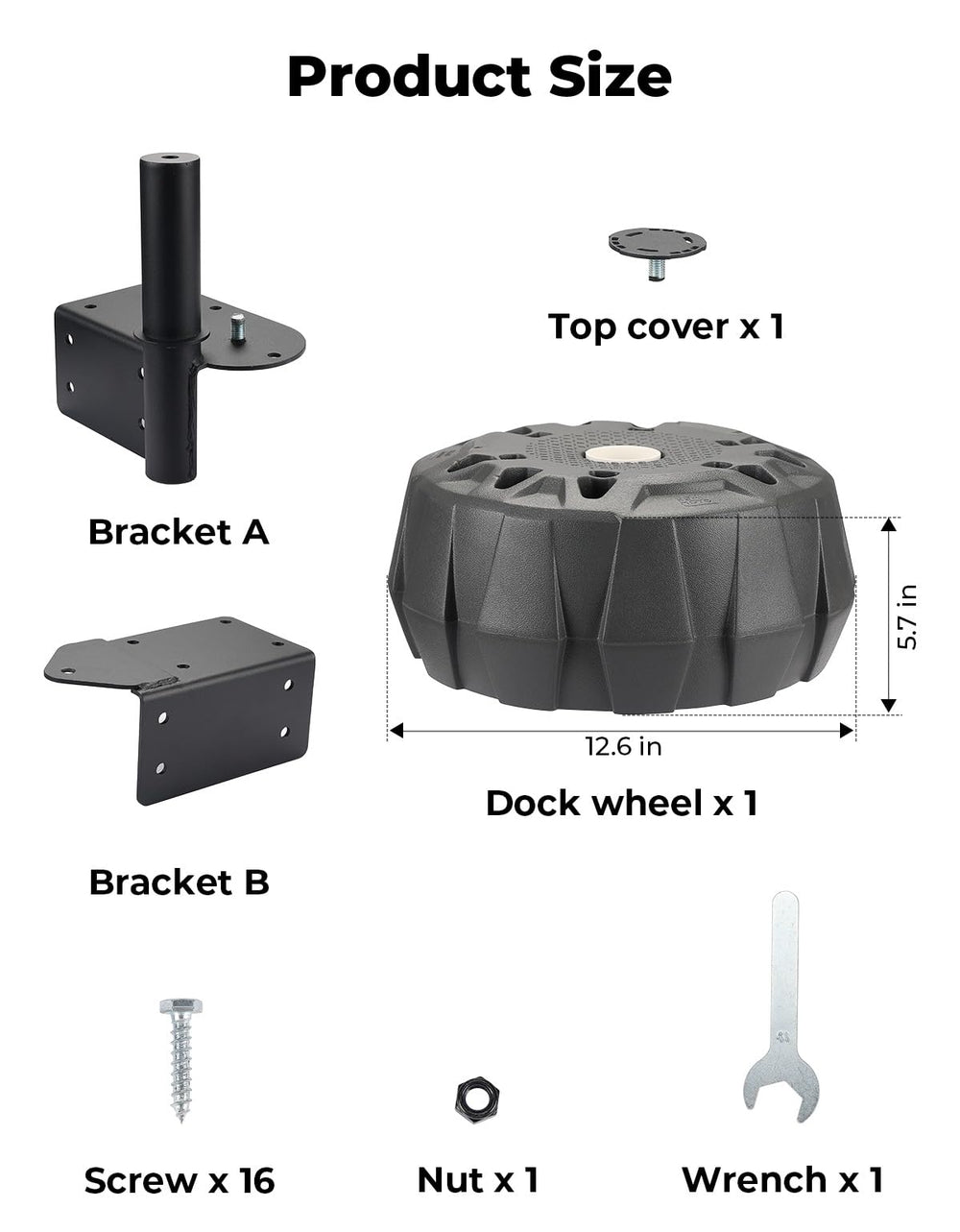 KEMIMOTO dock wheel rolling against boat hull demonstrating reduced docking effort