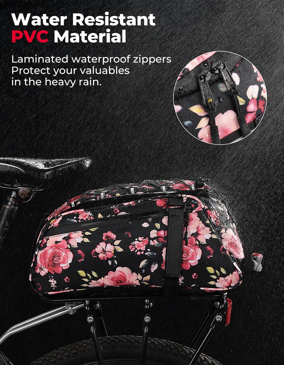 KEMIMOTO close-up of side zip pocket for secure quick-access benefit