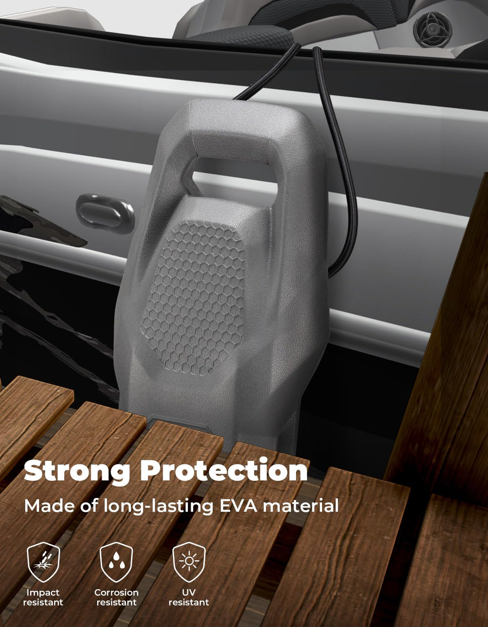 KEMIMOTO straps and buckle detail showing quick-lock installation benefit