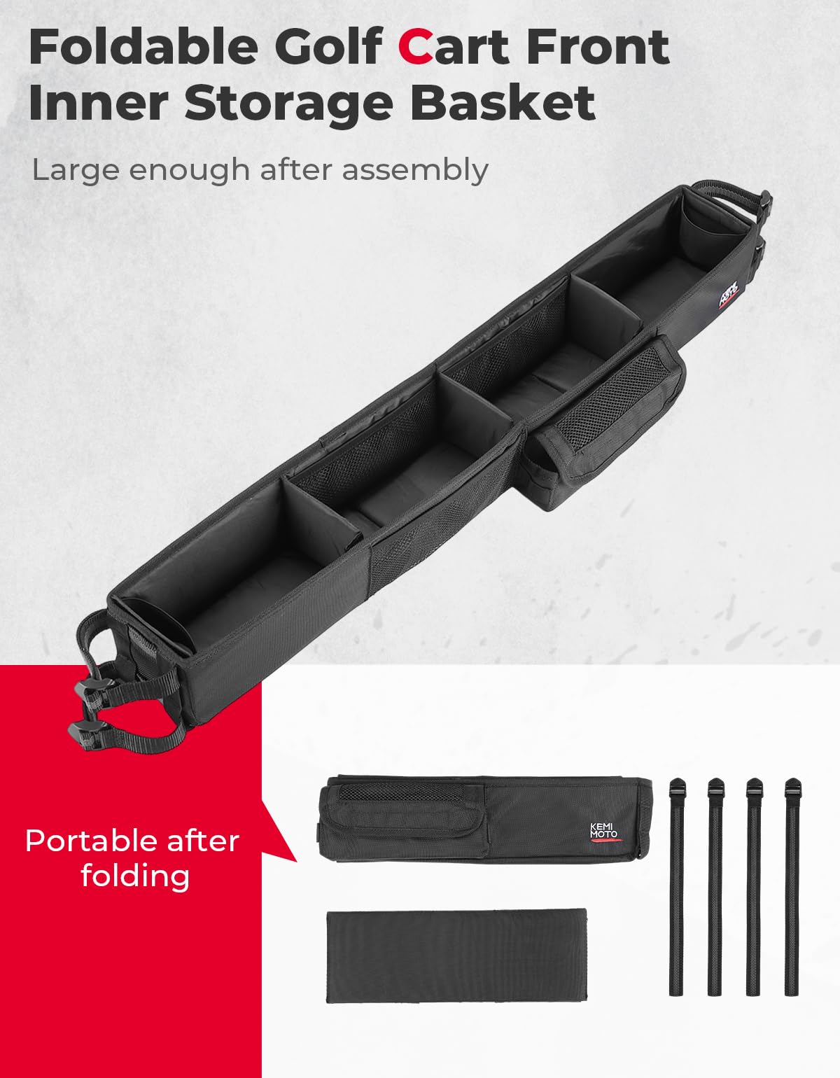 KEMIMOTO transparent mesh pockets holding phone and keys for visibility