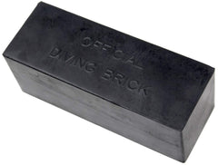 Kemp USA diving brick front view showing rectangular shape and durable rubber for reliable training