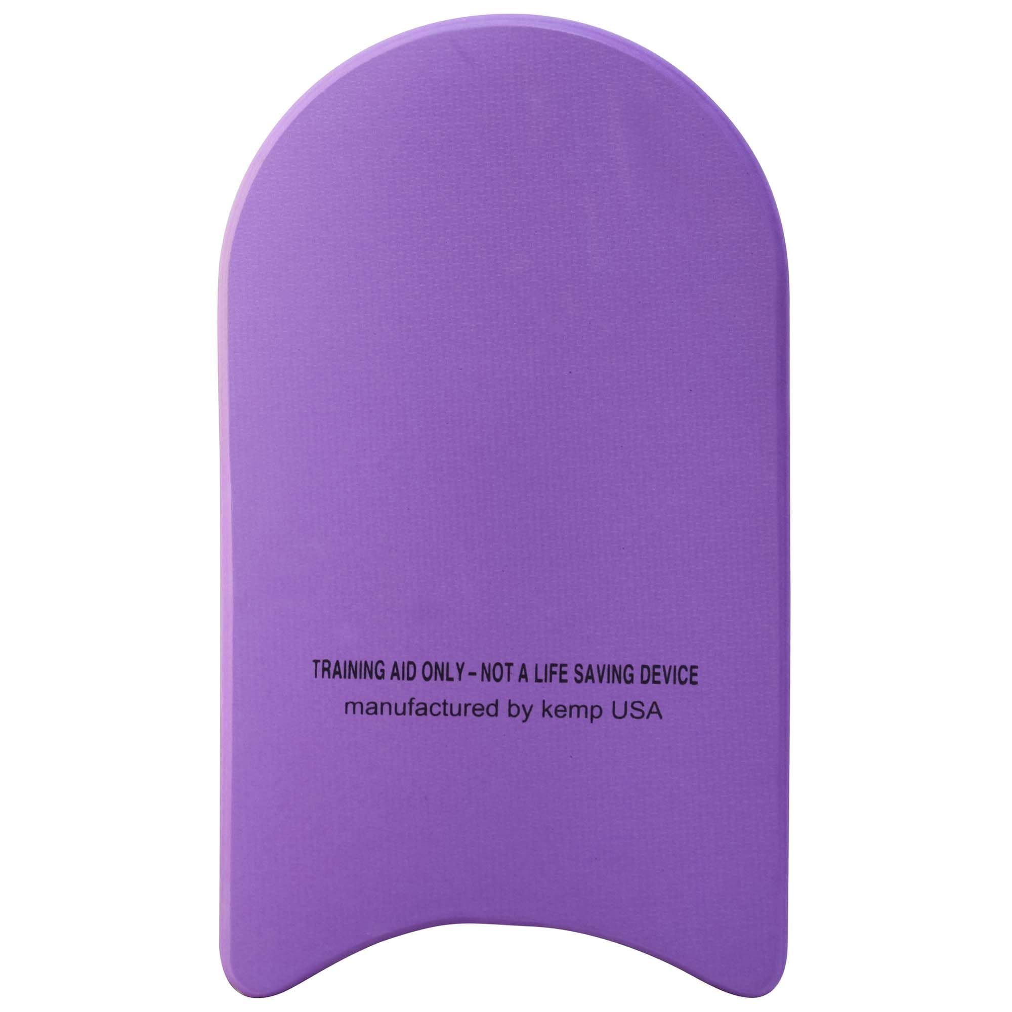 Kemp USA front view purple kickboard showing shape and stable buoyancy