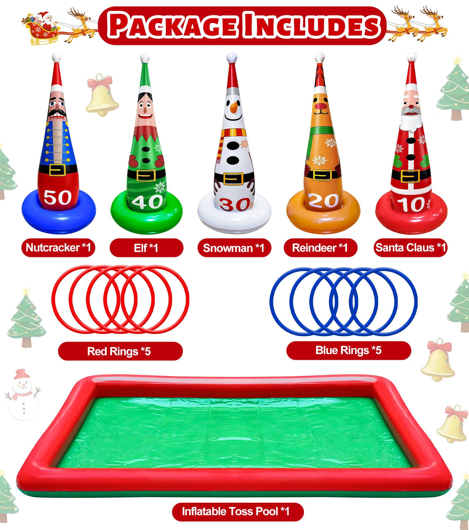 kengvo toss rings stacked display showing bright colors and easy-grip design