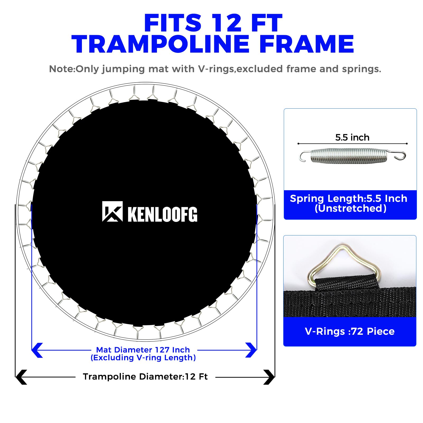 KENLOOFG close-up of thicker V-hook detail for secure, durable attachment