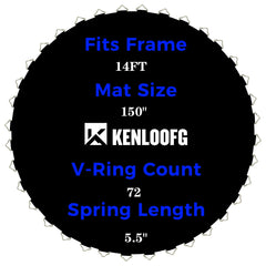 KENLOOFG front view of 14ft replacement mat showing fit and finish benefit