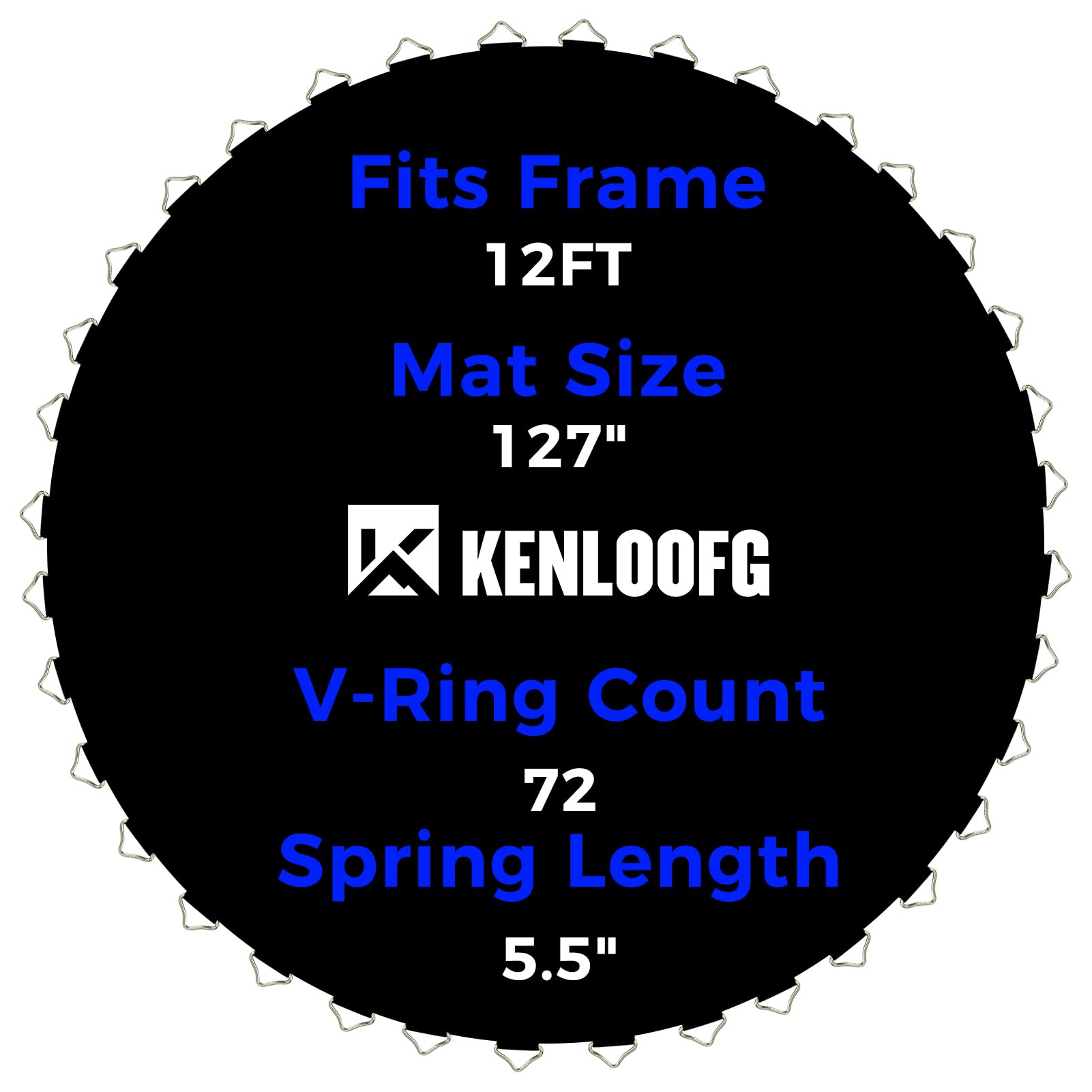 KENLOOFG front view of mat installed showing clean fit and improved bounce