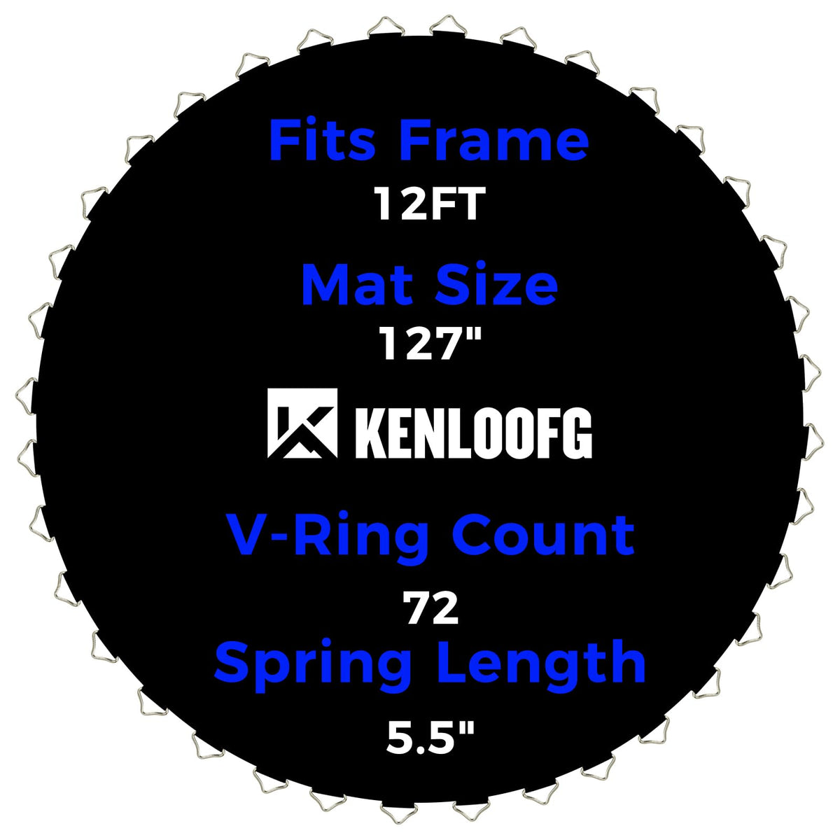 KENLOOFG front view of mat installed showing clean fit and improved bounce