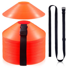 Kenning front pack of 100 orange cones showing compact set and easy transport