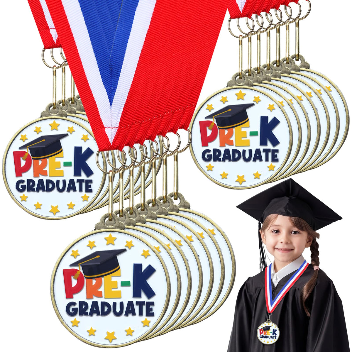 Kenning front view medal showing bright finish and recognition appeal