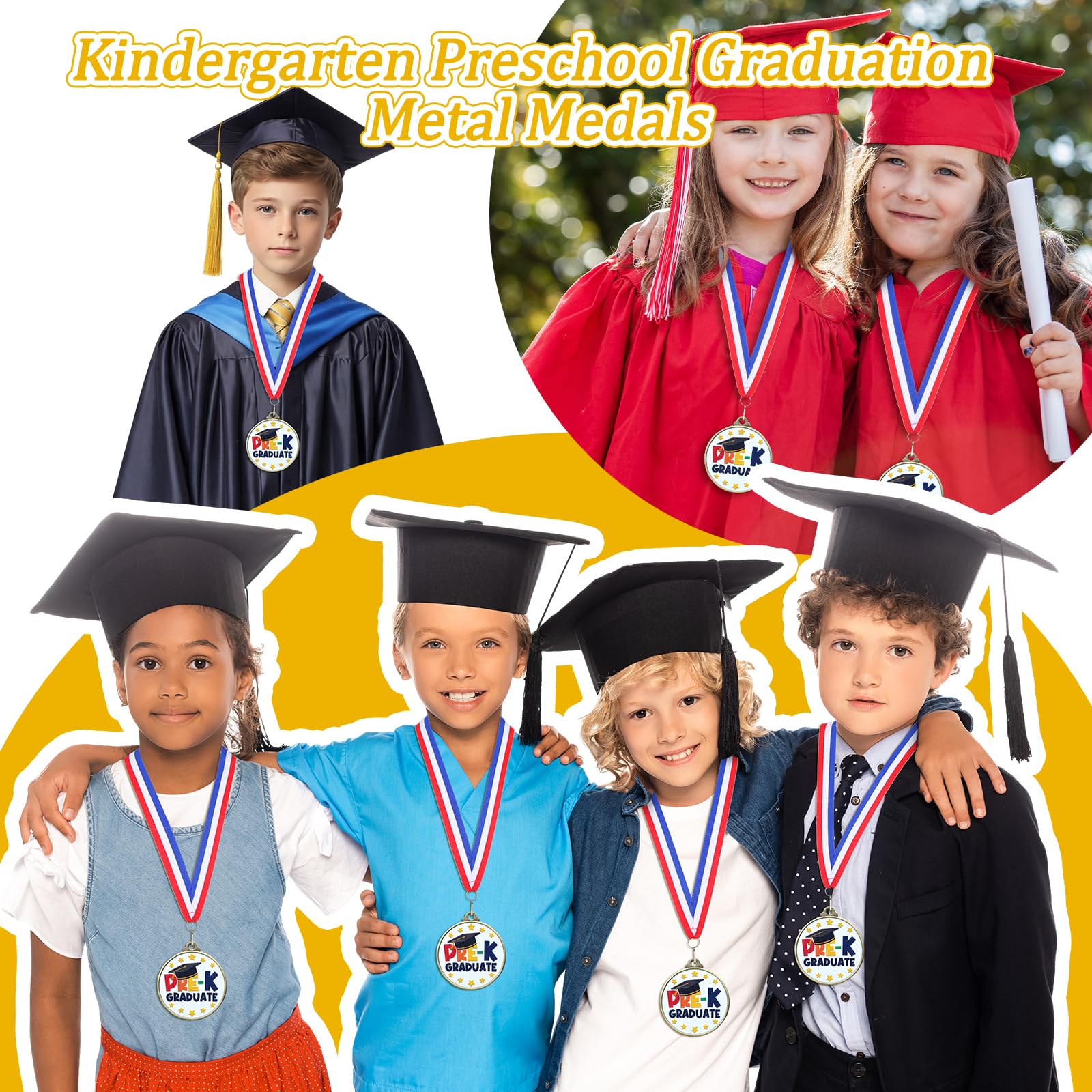 Kenning box with 20 medals and ribbons ready for classroom awards