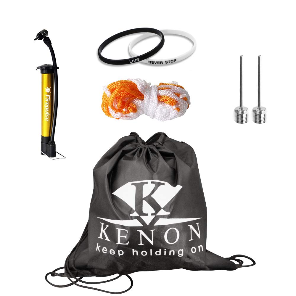 Kenon included pump and valve detail for quick inflation and immediate play