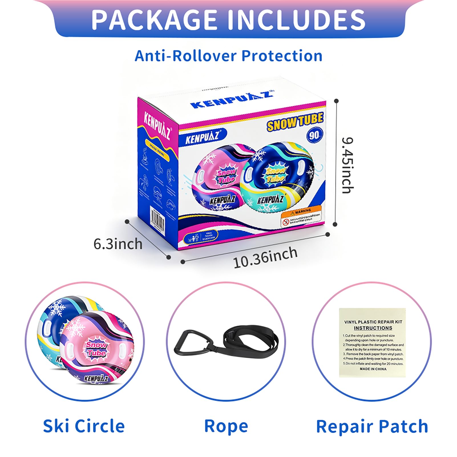 KENPUAZ removable fabric cover off tube showing comfort and protection benefit