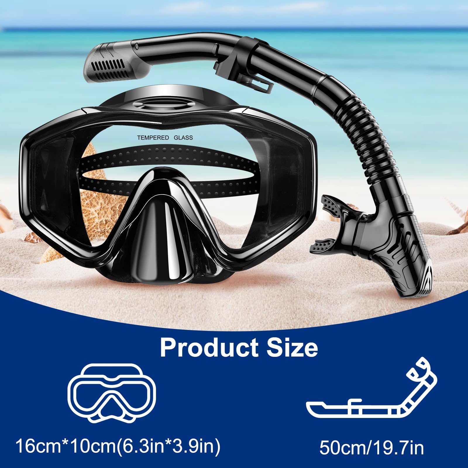 Kerizher in use surface snorkeling showing natural view and easy breathing benefit