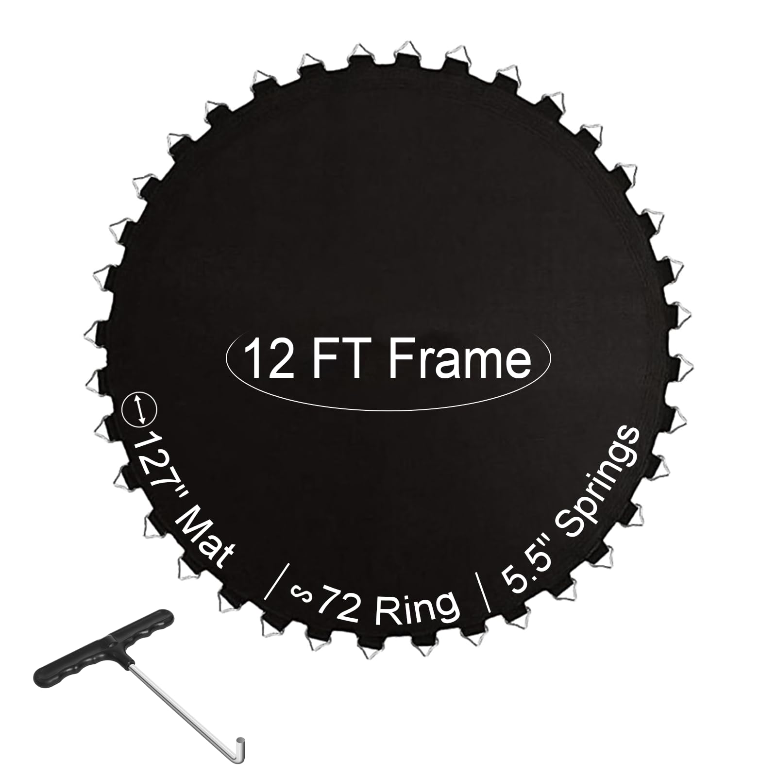 Ketofa front view of 127-inch mat showing fit and ready-to-install benefit