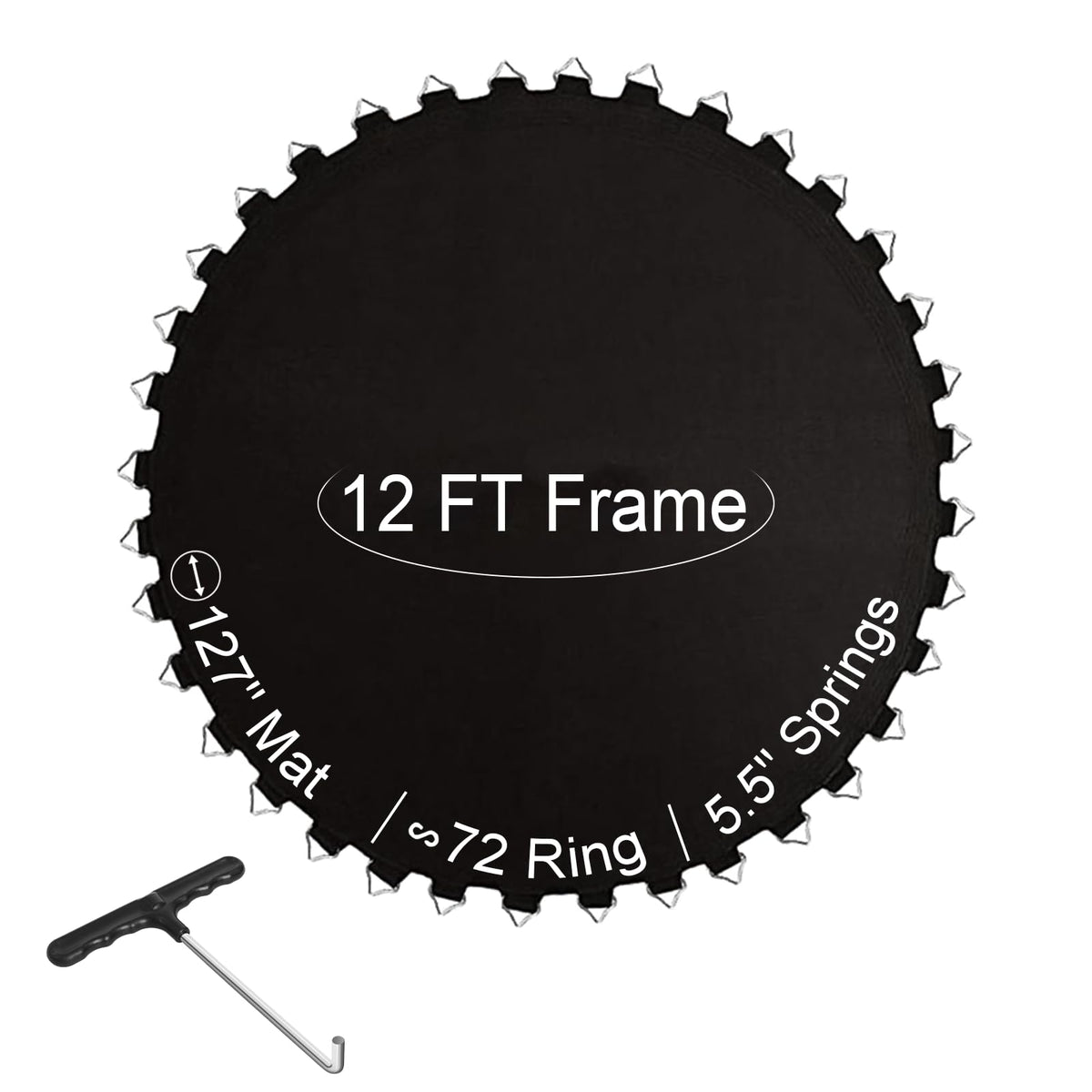 Ketofa front view of 127-inch mat showing fit and ready-to-install benefit