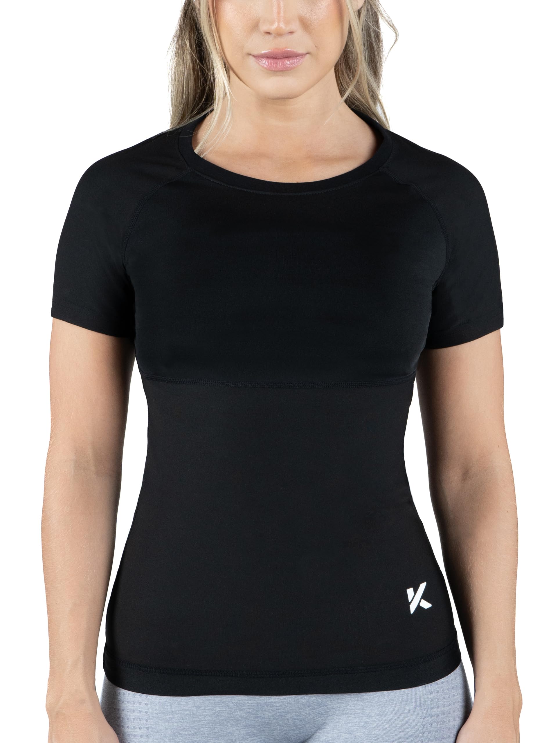 Kewlioo back detail showing snug fit and heat-trapping coverage for support