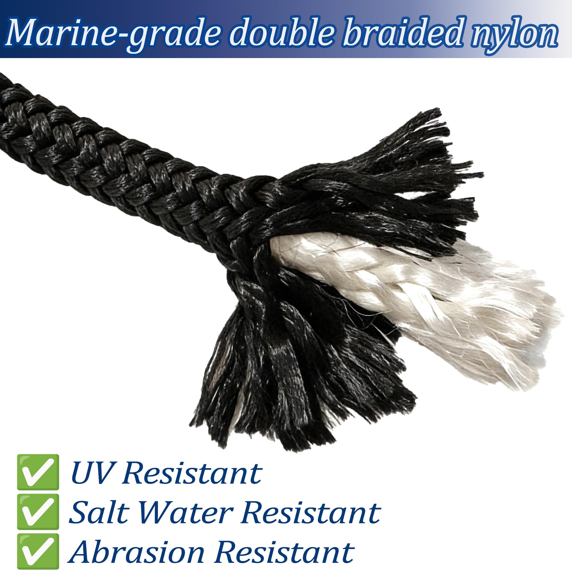 Kewow rope beside ruler showing 6ft and 10ft length options for scale
