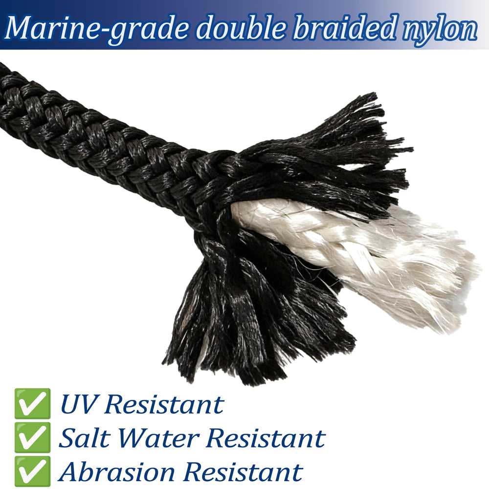 Kewow rope beside ruler showing 6ft and 10ft length options for scale