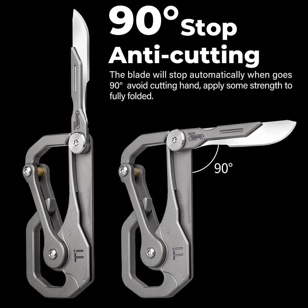 KeyUnity KU00 open blade detail showing replaceable JH-10 blade for quick cutting