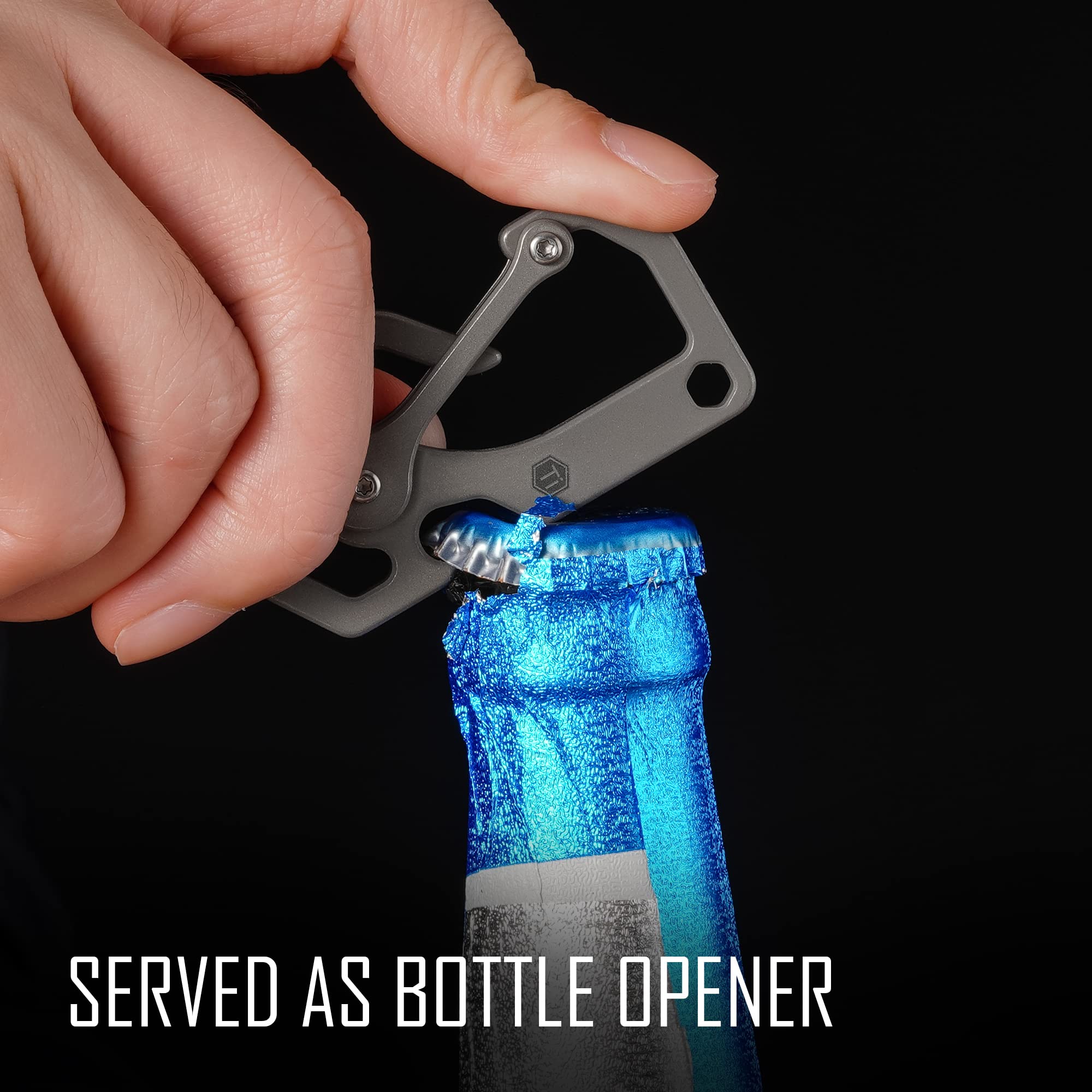 KeyUnity pry bar and can opener edge for small prying and camp use