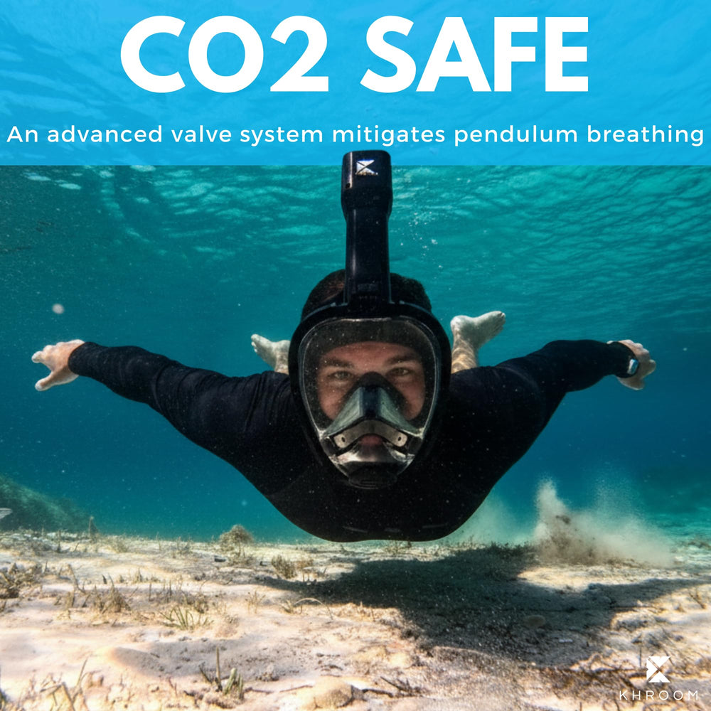 Khroom action camera mounted on mask top capturing hands-free footage for easy recording