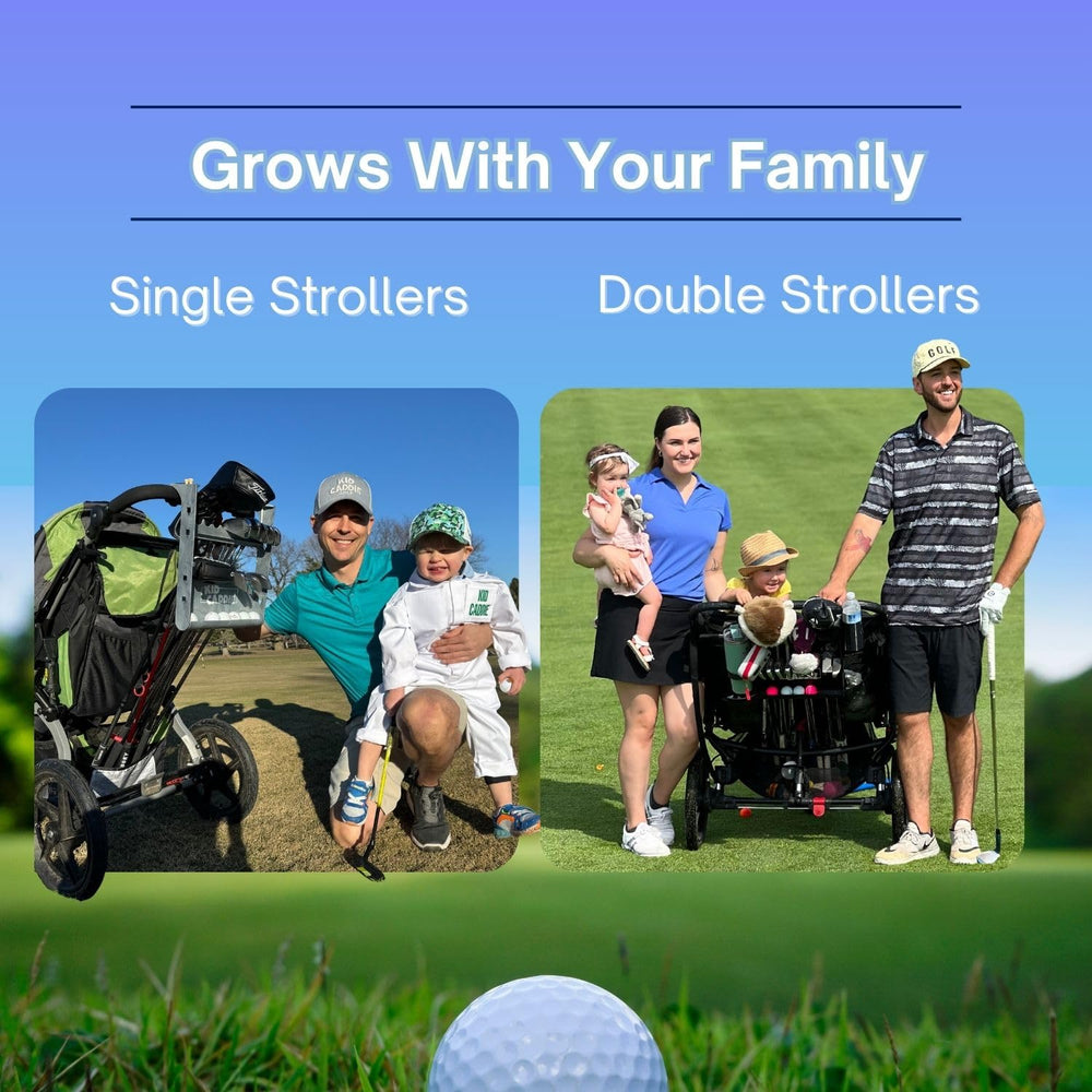 Kid Caddie on golf course with family showing inclusive outdoor fun benefit