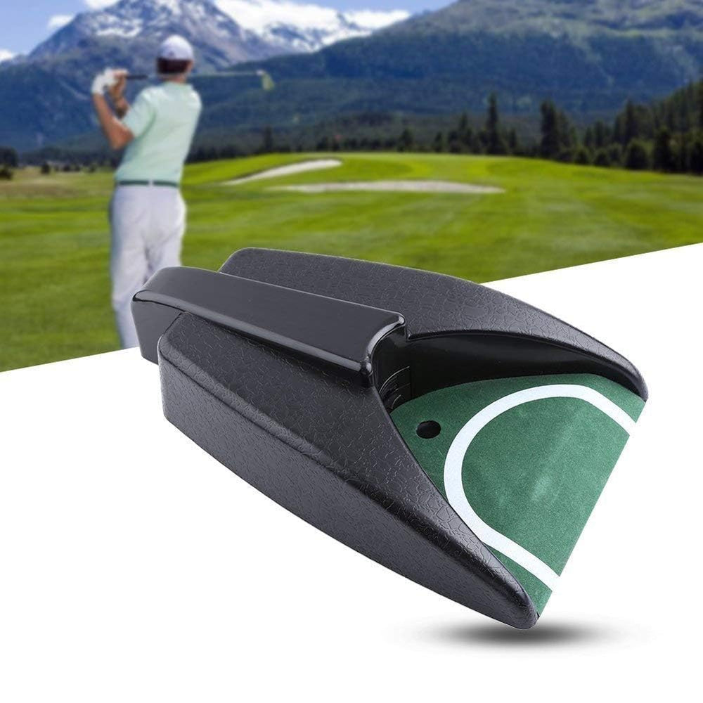 KILOW size comparison beside a golf ball showing compact, travel-friendly training aid convenience