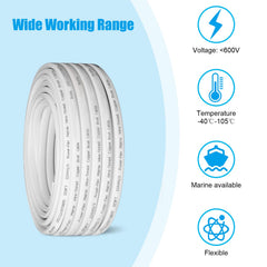Kimbluth coiled 30ft marine triplex displaying manageable length and flexible routing benefits