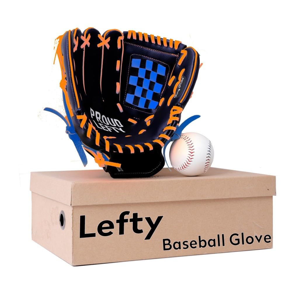 King Mills front view of left-handed 11.5in glove showing shape and color benefits
