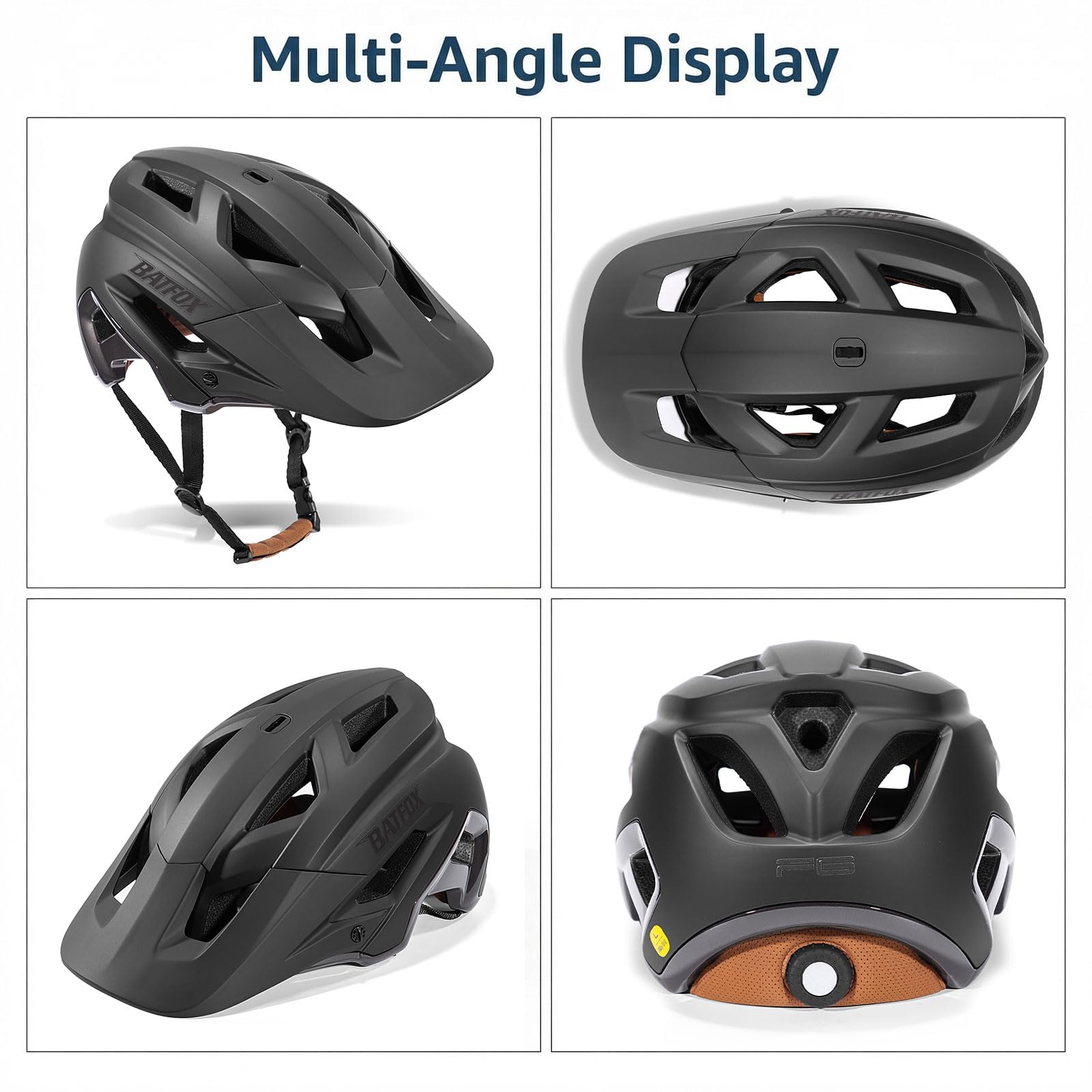 KINGBIKE helmet next to ruler demonstrating L size 54–60 cm fit scale