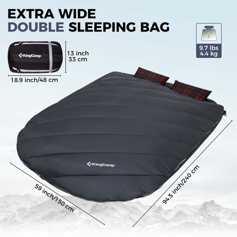 KingCamp compressed in sack for easy transport and space-saving convenience
