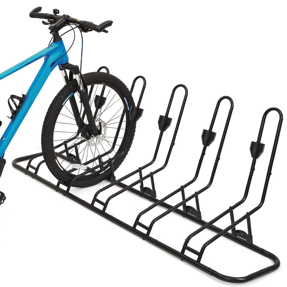 Kinghouse front view of 5-bike rack showing stable storage benefit