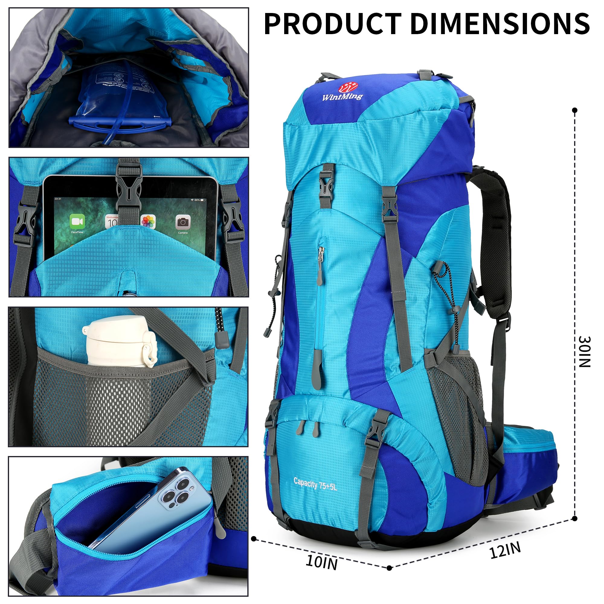 King'sGuard side view highlighting compression straps for compact loads
