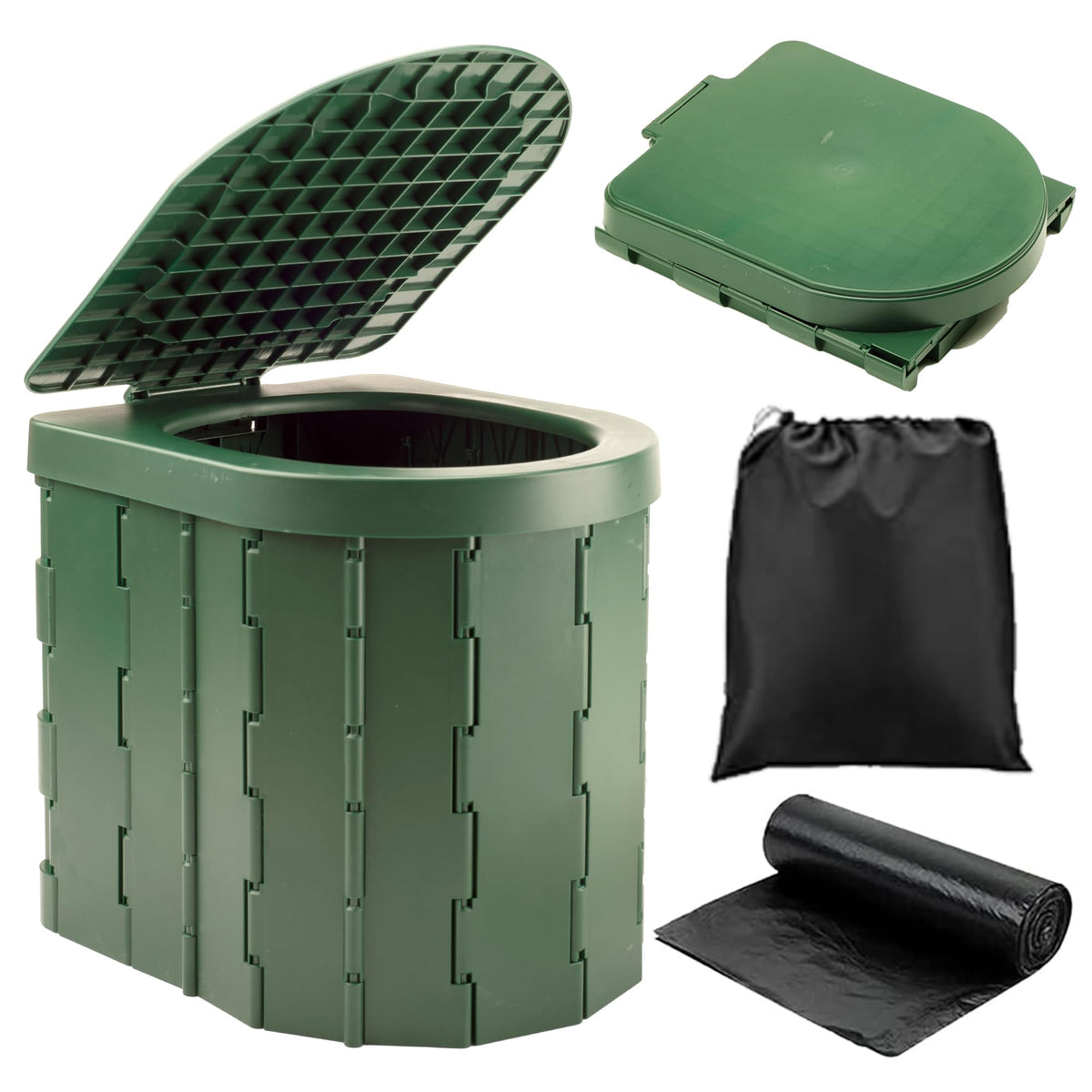 KINSPORY front folded compact storage showing portability and tidy packing benefit