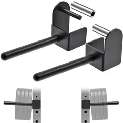 Kipika front view mounted on power rack showing neat plate organization and easy access